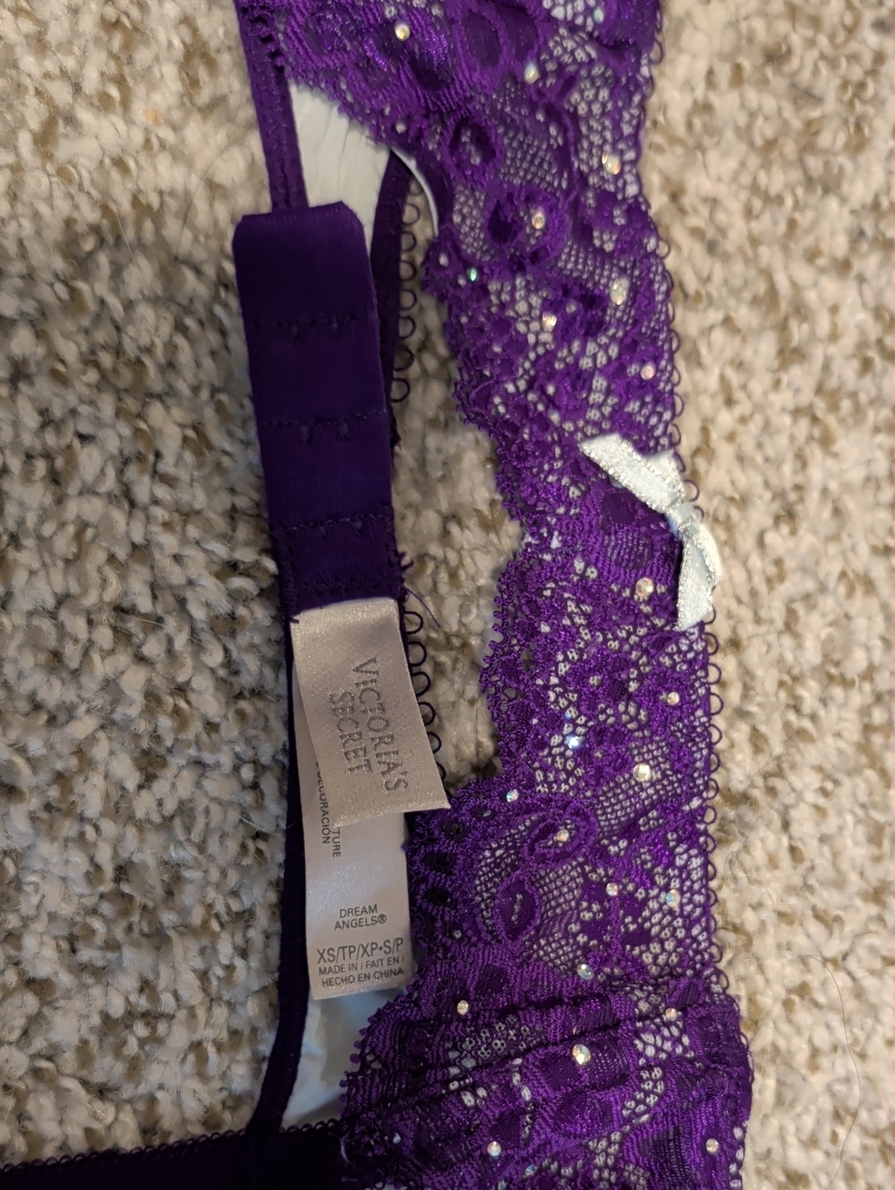 Victoria Secret Garter Belt With Rhinestones